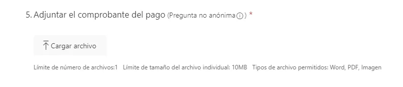 Carg&aacute; el comprobante de pago, de preferencia que sea en imagen o PDF